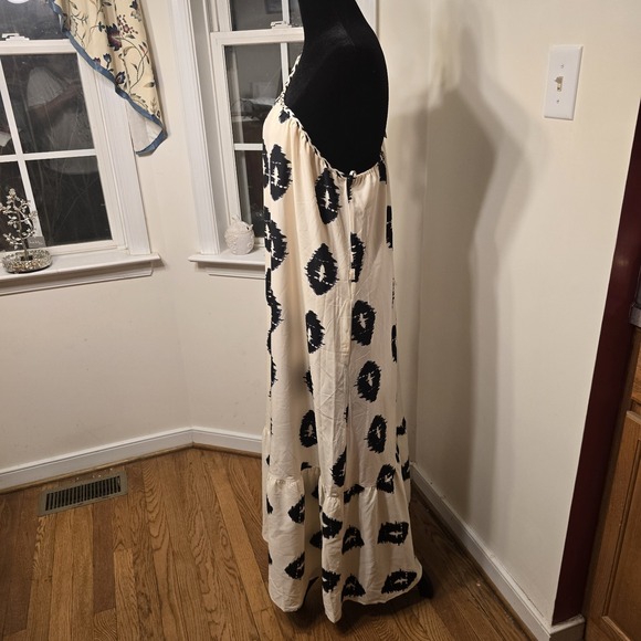 PRETTYGARDEN Summer One Shoulder Maxi Dress Printed Flowy Boho Long Size L NWT - Picture 3 of 6